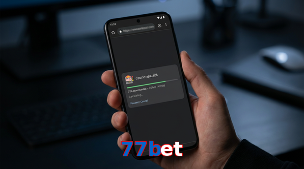 Main screen of 77Bet apk page for PK players