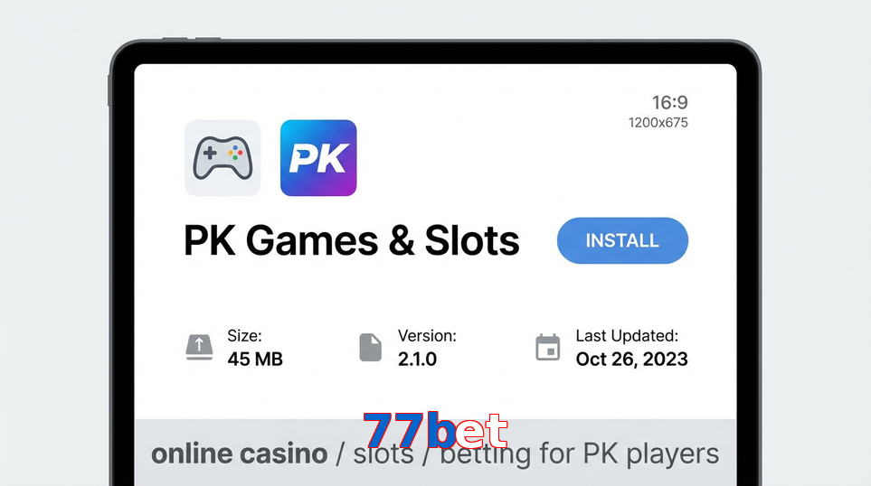 Game list for 77Bet gameapk section